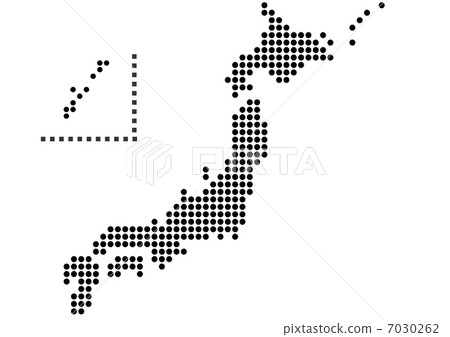 Japan map (white back dot) 7030262