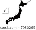 Japan map (white back) 7030265