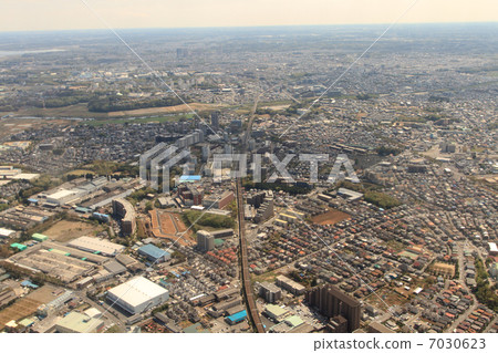 Aerial view of Yachiyo Central Station in Chiba prefecture 7030623