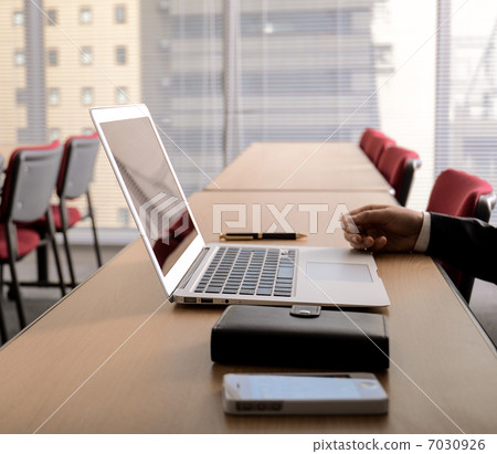 Office floor with laptop Office floor with laptop 7030926