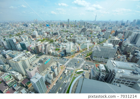 [Ultra wide angle] Tokyo cityscape 7031214