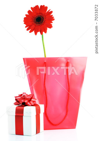 gift and red flower gift and red flower 7033872