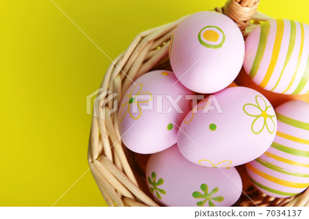 basket of easter eggs basket of easter eggs 7034137