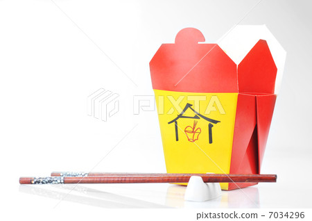 asian fast food boxes on white 7034296