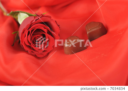red rose and chocolate red rose and chocolate 7034834