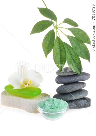 towel and green soap 7039759