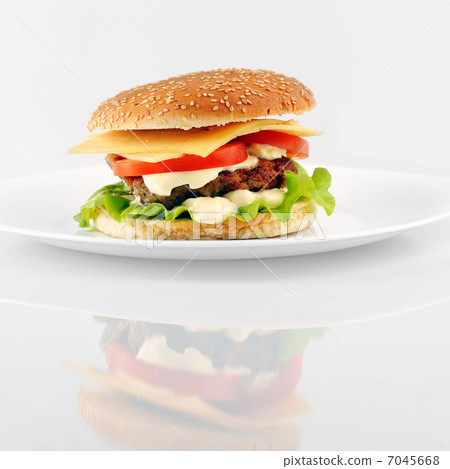 hamburger with cutlet hamburger with cutlet 7045668
