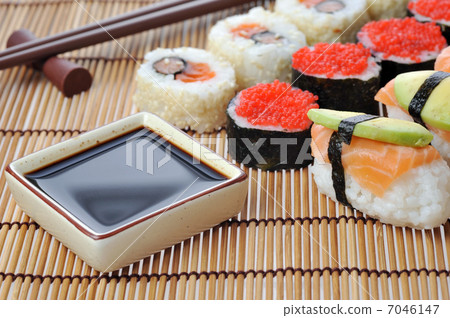 traditional Japanese sushi 7046147
