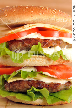 hamburger with cutlet hamburger with cutlet 7046980