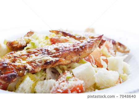 salad with crouton and meat salad with crouton and meat 7048640