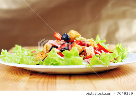 salad on plate salad on plate 7049359