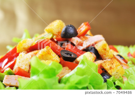 salad on plate salad on plate 7049486