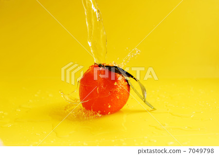 tangerine and water splashes tangerine and water splashes 7049798