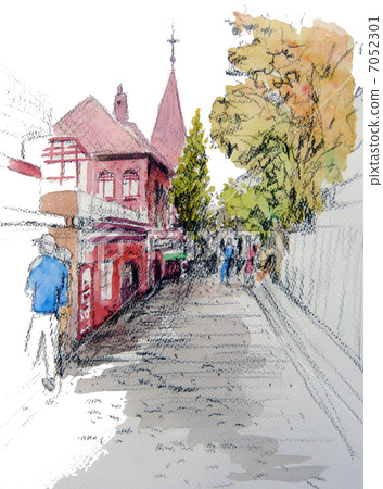 Illustration of a weatherfling house 7052301