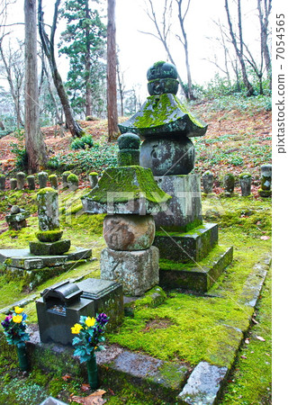 上杉謙信的墳墓 臨禪寺 新潟縣上越市中村 照片素材 圖片 圖庫