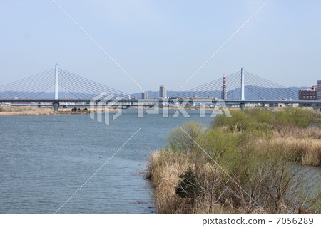 Scenery in the vicinity of the Sugawara Jojoko Ohashi Bridge in Osaka-shi 7056289