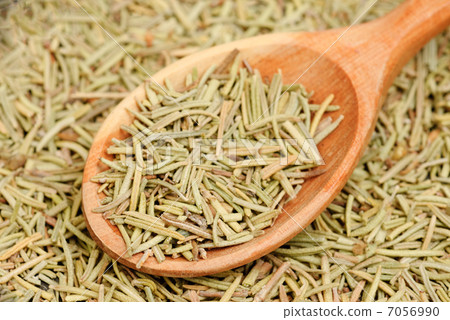 rosemary in wooden spoon and over as background rosemary in wooden spoon and over as background 7056990
