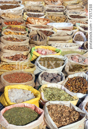 bags with spices on indian market 7057288