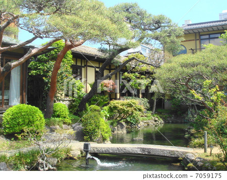 Scenery of the Japanese garden at Atami Kiunkaku 7059175