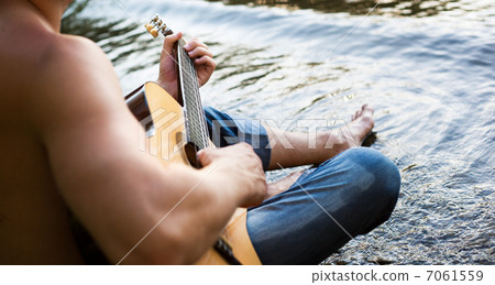 Man and guitar Man and guitar 7061559