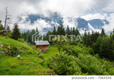 Summer overcast mountain view Summer overcast mountain view 7064504