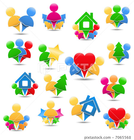 Icons with humans 7065568