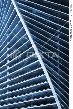 futuristic exterior of a building under construction futuristic exterior of a building under construction 7066482