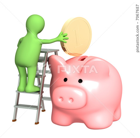 Puppet with piggy bank Puppet with piggy bank 7067687