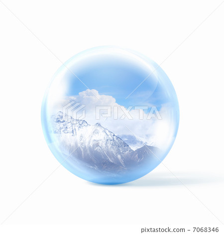 Snow mountains inside a glass ball Snow mountains inside a glass ball 7068346
