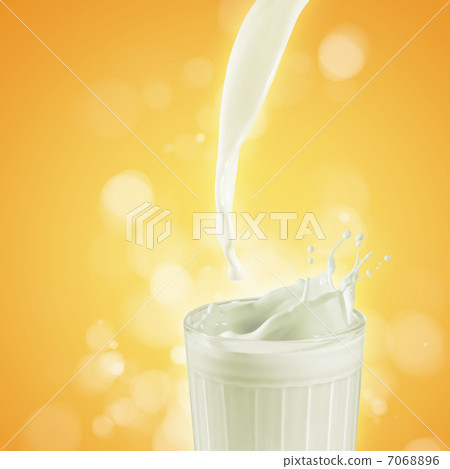 Fresh milk in the glass Fresh milk in the glass 7068896