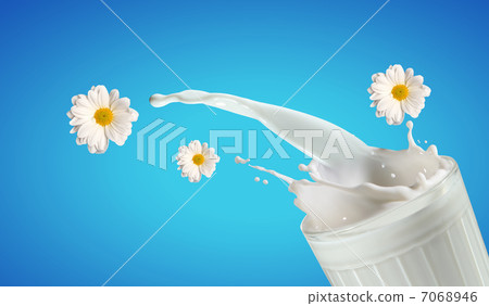 Fresh milk in the glass Fresh milk in the glass 7068946