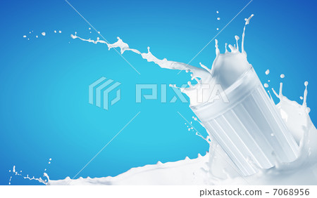 Fresh milk in the glass Fresh milk in the glass 7068956