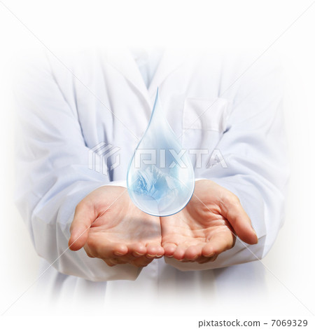 Snow mountains inside a water drop Snow mountains inside a water drop 7069329