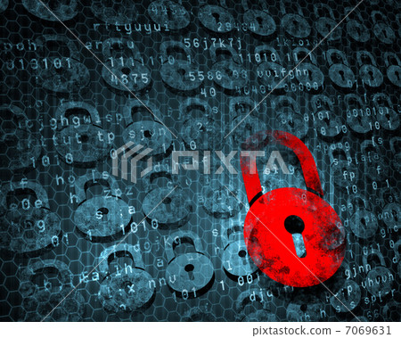 security concept with a lock 7069631
