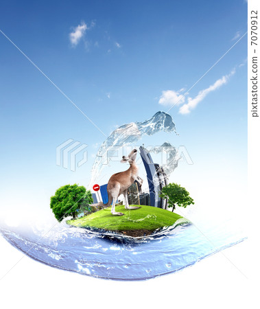 Green world with different animals collage Green world with different animals collage 7070912