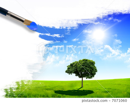 summer nature picture with a brush summer nature picture with a brush 7071060
