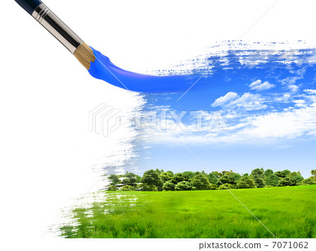 summer nature picture with a brush summer nature picture with a brush 7071062