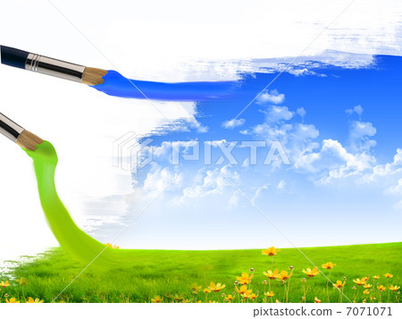 summer nature picture with a brush summer nature picture with a brush 7071071