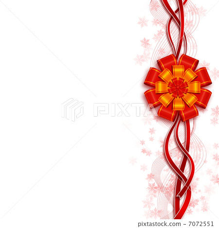 Beautiful design of white background red ribbon Beautiful design of white background red ribbon 7072551