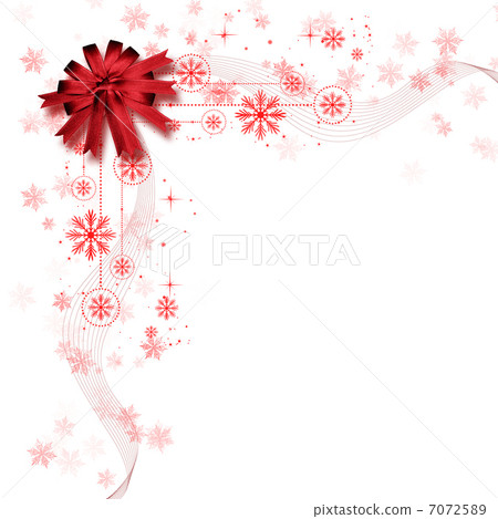 Beautiful design of white background red ribbon 7072589