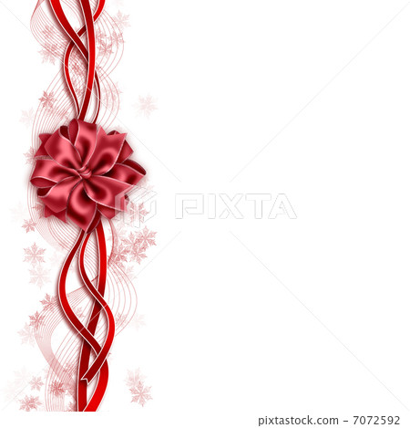 Beautiful design of white background red ribbon 7072592