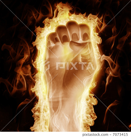 human hand open arms fire 7073415