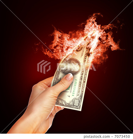 Banknotes open arms fire 7073450