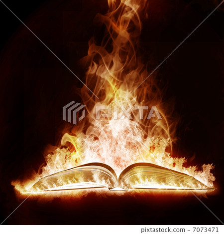 Mysterious Book open arms fire 7073471