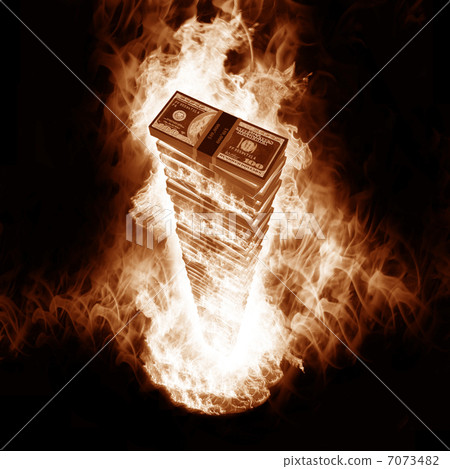 Banknotes open arms fire 7073482