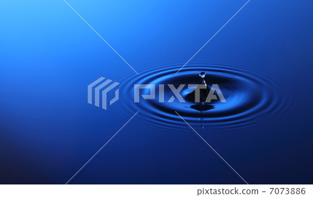 Drop of water falling into the water 7073886