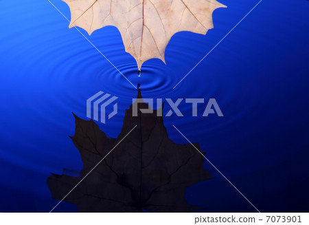 Drop of water falling into the water 7073901