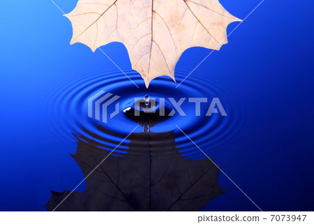 Drop of water falling into the water 7073947