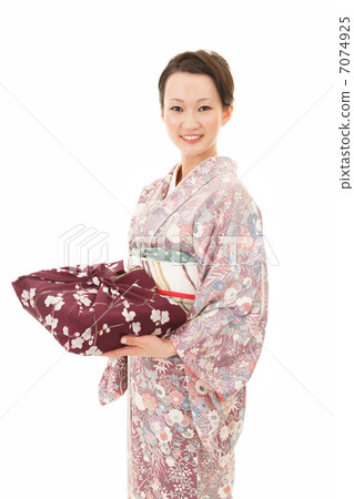 Wrapping cloth and kimono women Wrapping cloth and kimono women 7074925
