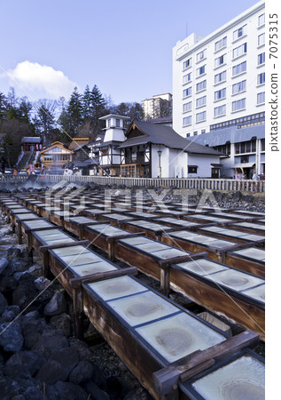 Yubatake of Kusatsu hot spring 7075315